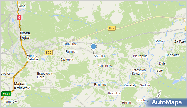 mapa Krzątka, Krzątka na mapie Targeo